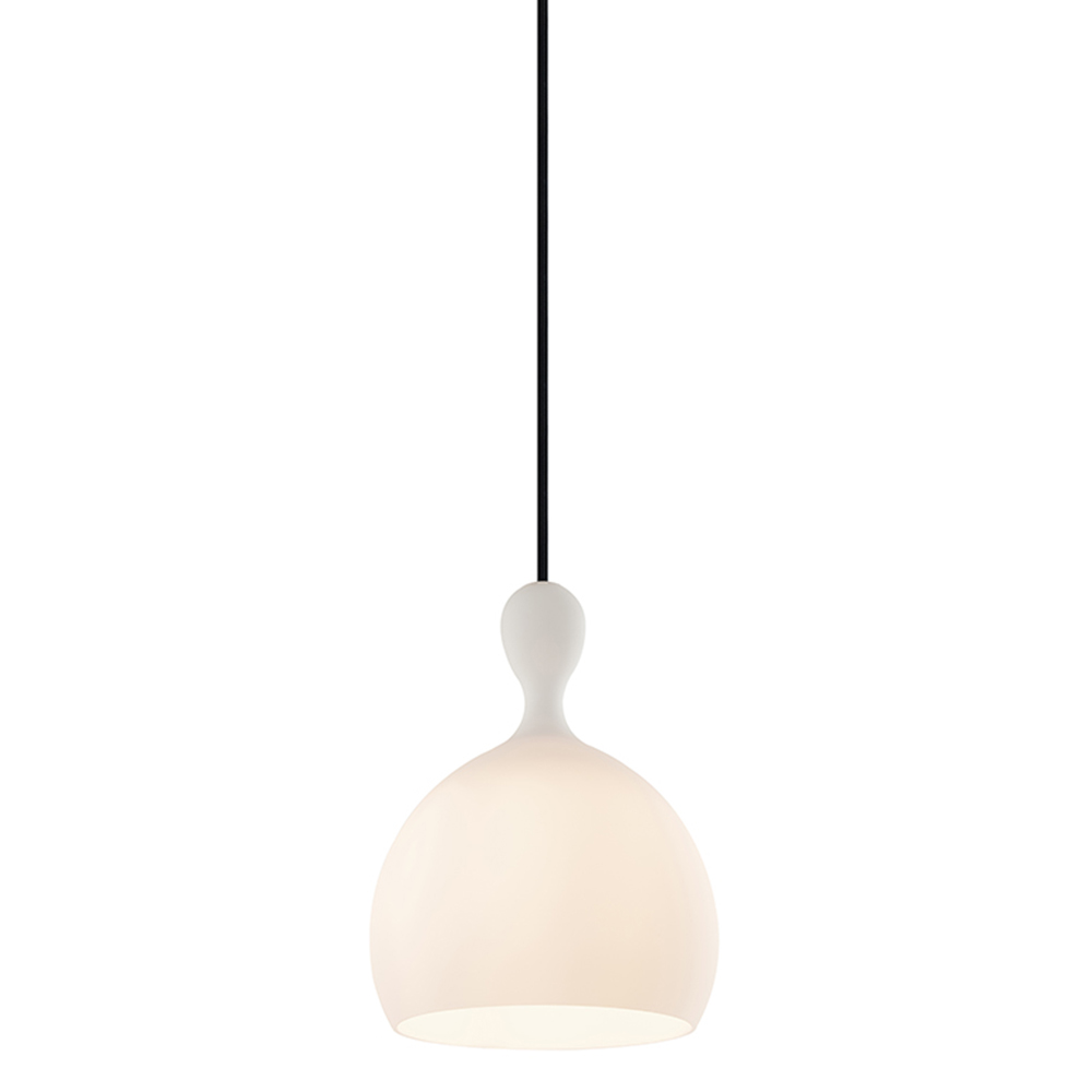 Dueodde Ø18 Opaal hanglamp Van Halo Design - De inspiratie voor het ontwerp komt van de zandloper, een object met veel charme waarvan het zand ooit afkomstig is van het strand van Dueodde op Bornholm, Denemarken.