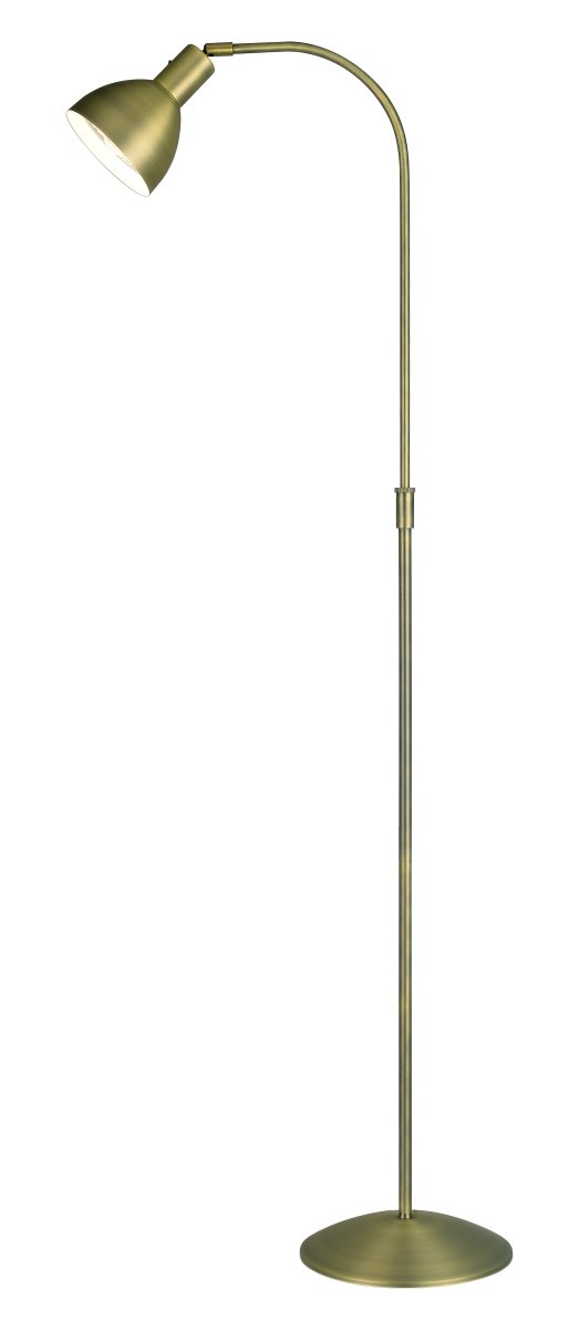 Angora Messing vloerlamp Van Halo Design - Dankzij de beweegbare kap is deze lamp ideaal als leeslamp naast de bank of in de leeshoek.