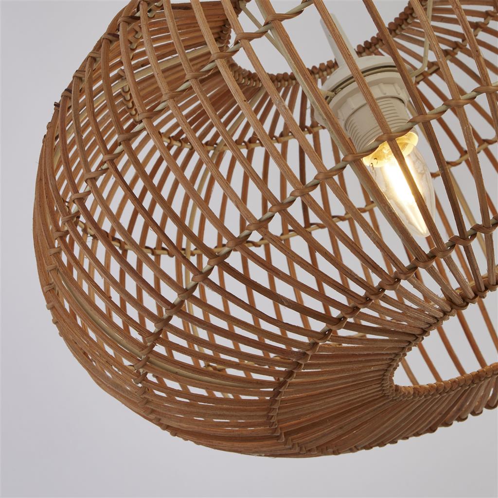 Bali Ø48 Natuur hanglamp Van Searchlight - Deze ronde Bali lampenkap is perfect voor een moderne woonkamer of slaapkamer.