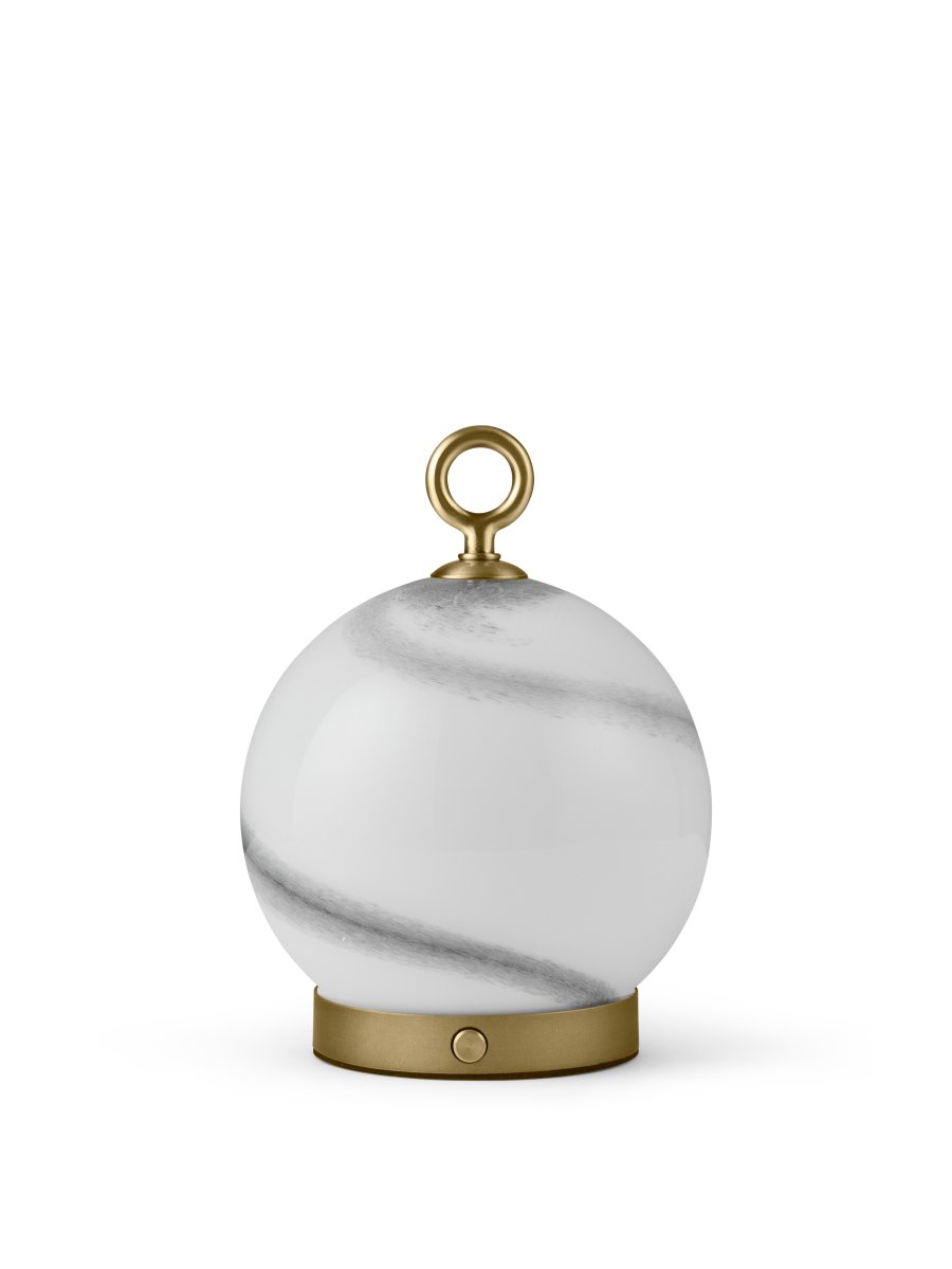 Stockholm 20cm Grijs Draagbare Van Halo Design - Het apparaat heeft een IP44-classificatie en kan zowel binnen als buiten worden gebruikt (maar moet wel binnen worden opgeborgen en opgeladen).