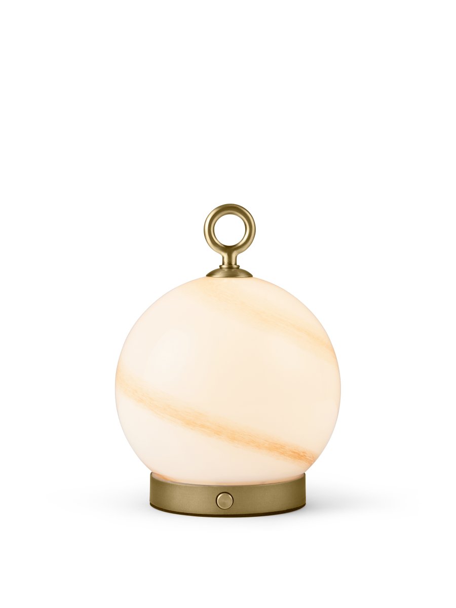 Stockholm 20cm Bruin Draagbare Van Halo Design - Het apparaat heeft een IP44-classificatie en kan zowel binnen als buiten worden gebruikt (maar moet wel binnen worden opgeborgen en opgeladen).