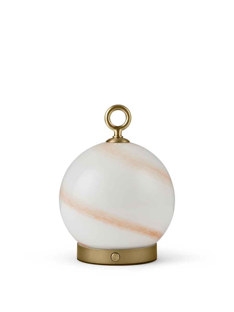 Stockholm 20cm Bruin Draagbare Van Halo Design - Het apparaat heeft een IP44-classificatie en kan zowel binnen als buiten worden gebruikt (maar moet wel binnen worden opgeborgen en opgeladen).