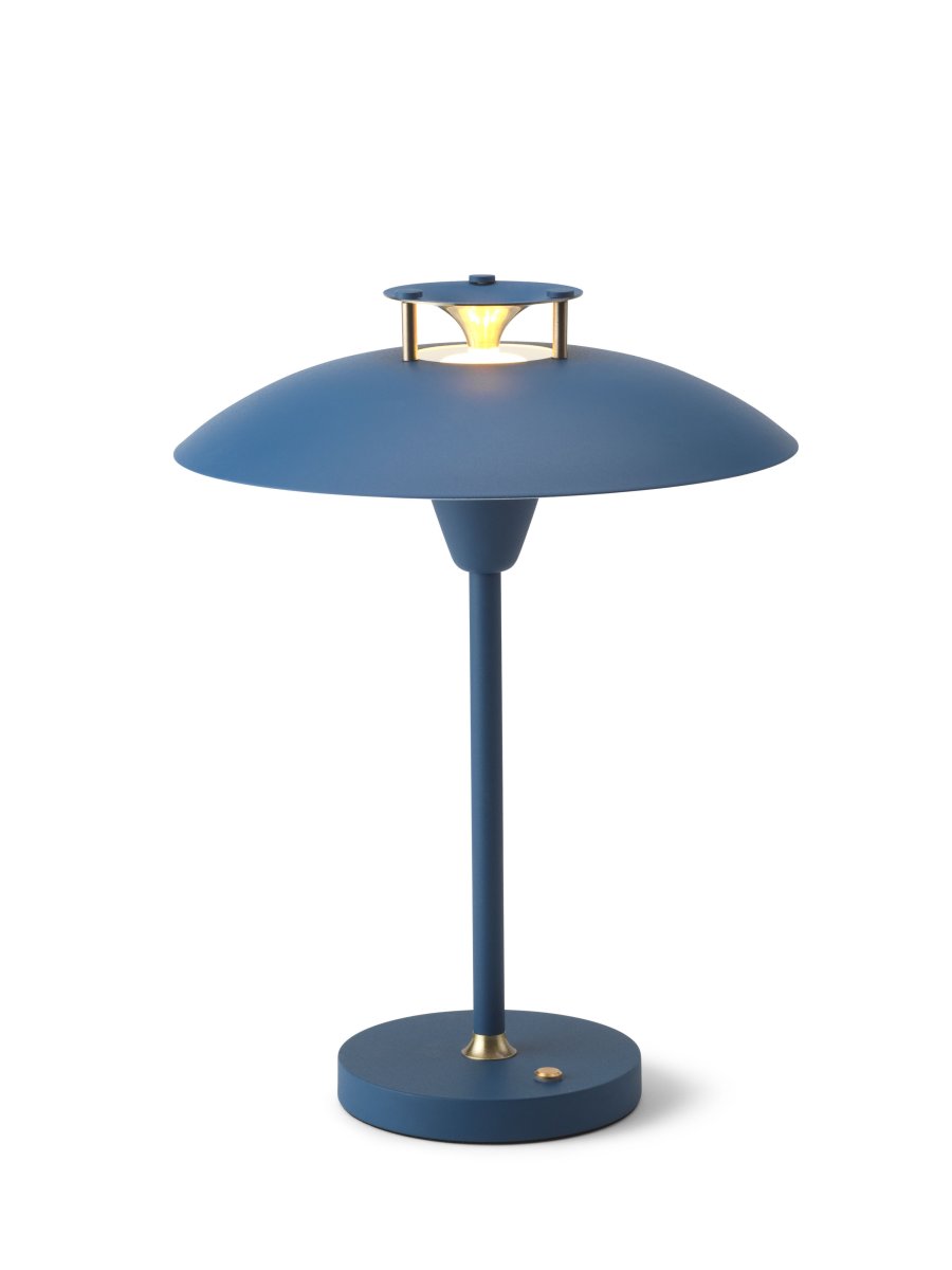Stepp One-Two -Three 30cm Donkerblauw Draagbare Van Halo Design - De lamp heeft een ingebouwde 3-staps dimmer en geeft een aangenaam warmwit licht.