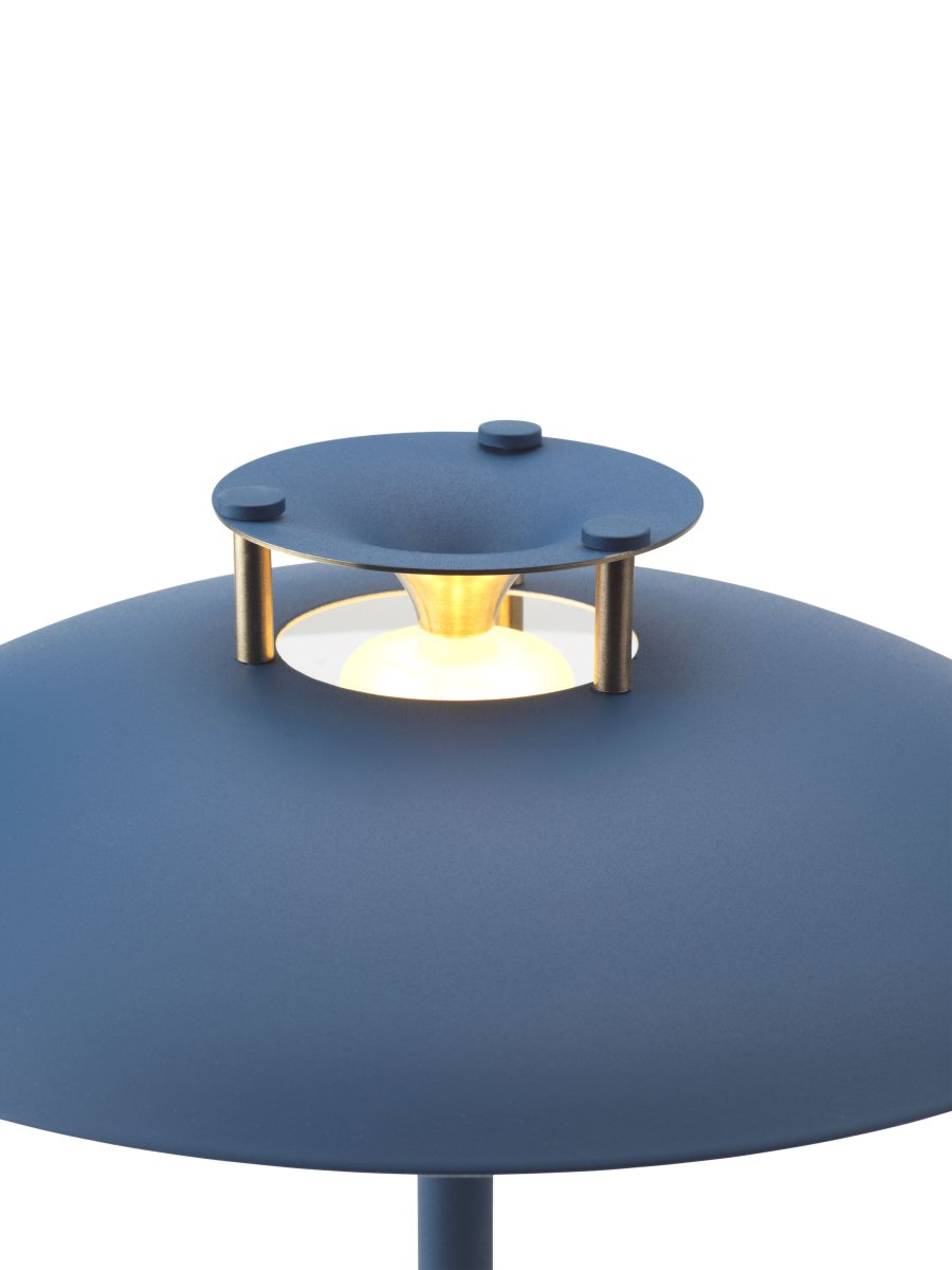 Stepp One-Two -Three 30cm Donkerblauw Draagbare Van Halo Design - De lamp heeft een ingebouwde 3-staps dimmer en geeft een aangenaam warmwit licht.