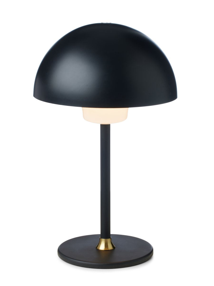 Moon Light 27cm Zwart Draagbare Van Halo Design - Dankzij het ge&iuml;ntegreerde touchpaneel aan de bovenkant kun je hem eenvoudig in- en uitschakelen en de helderheid in drie stappen aanpassen.