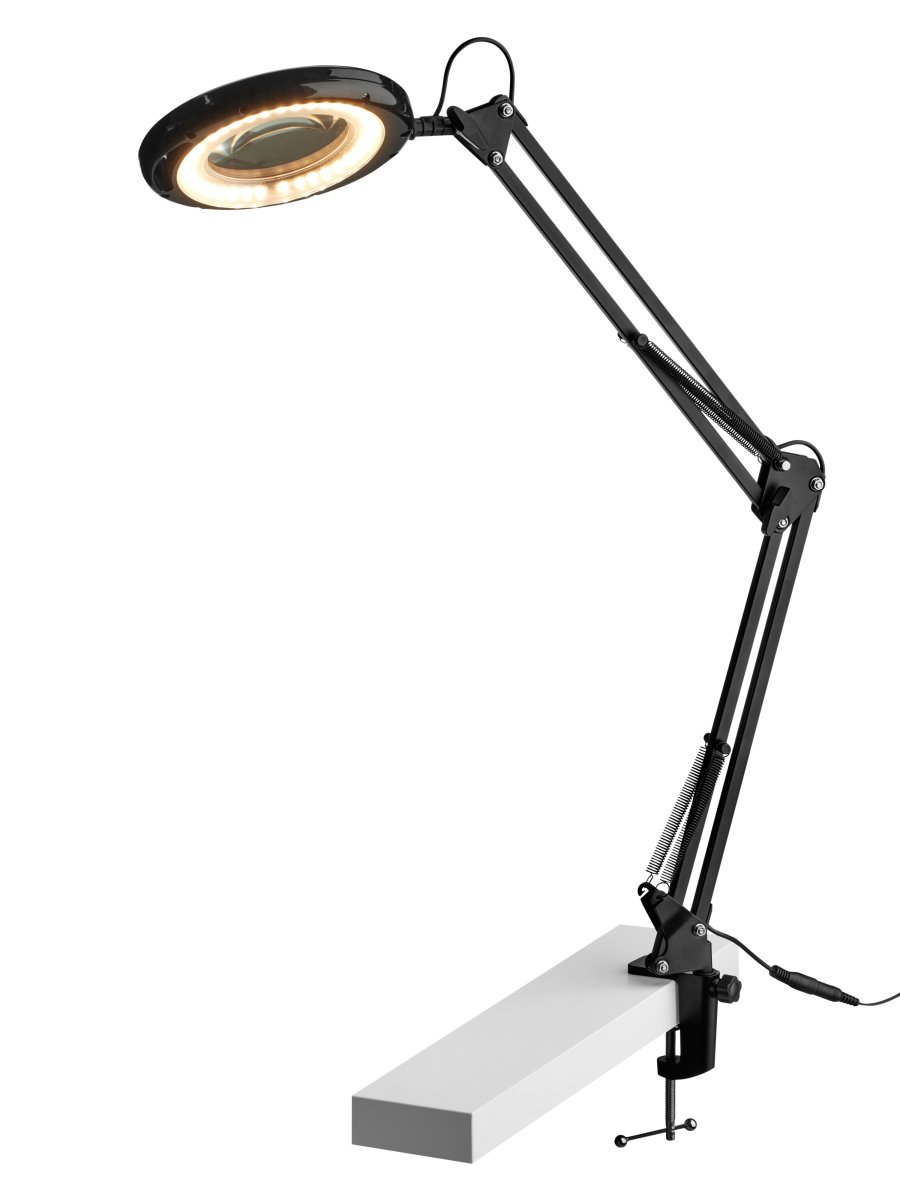 Magni Archi Zwart klemlamp Van Halo Design - Magni is een praktische bureaulamp die u met de klem eenvoudig aan de rand van de tafel bevestigt.