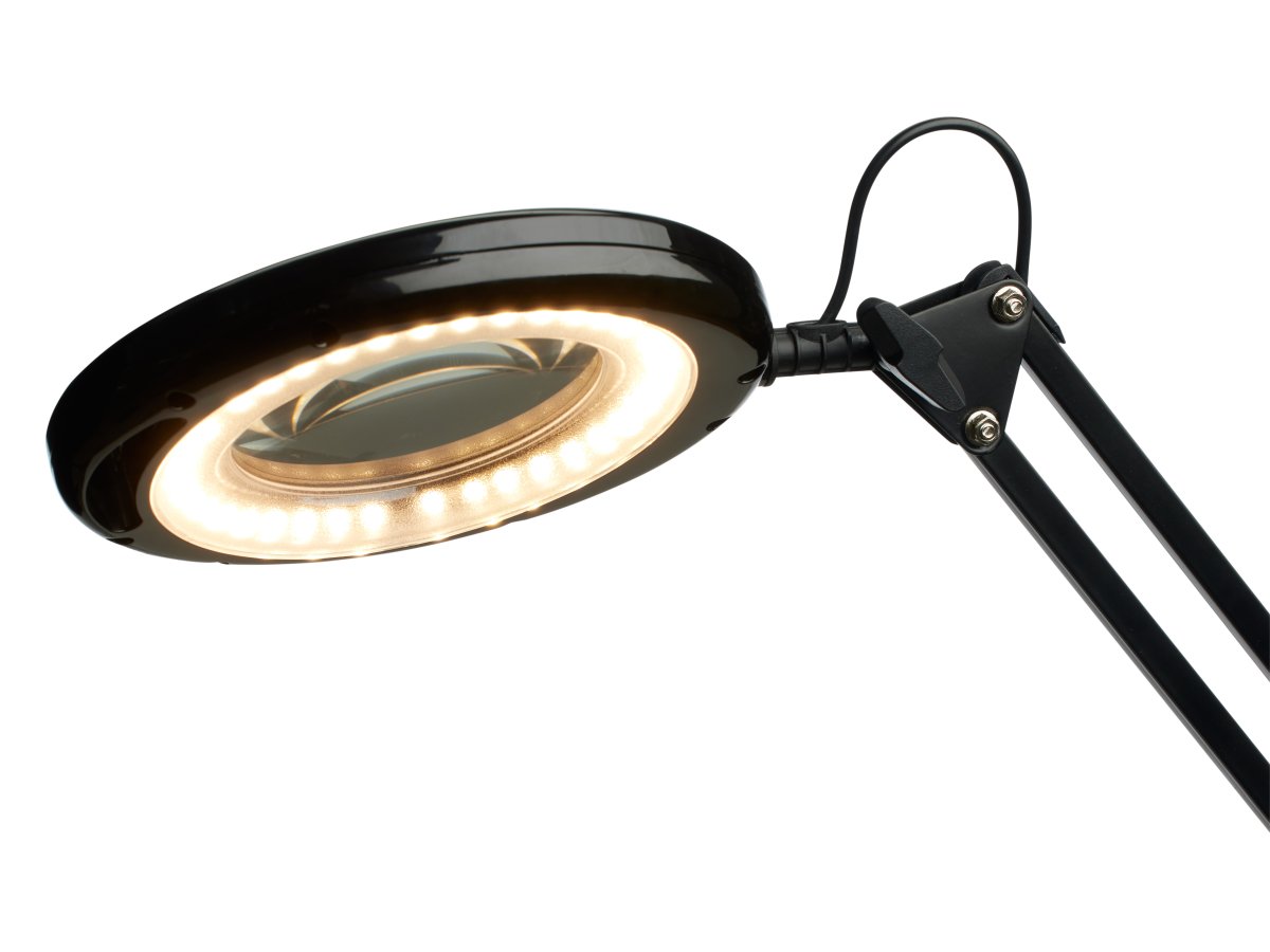 Magni Archi Zwart klemlamp Van Halo Design - Magni is een praktische bureaulamp die u met de klem eenvoudig aan de rand van de tafel bevestigt.