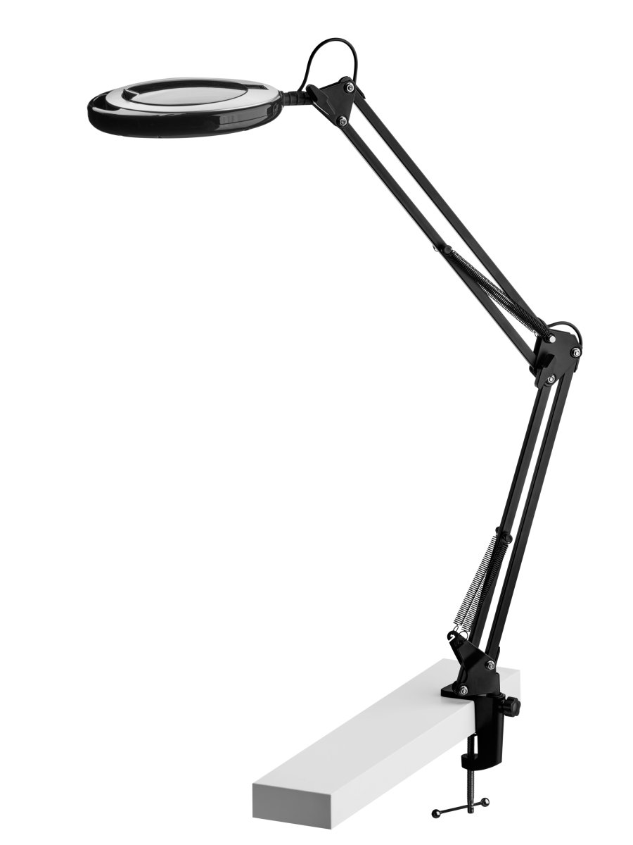 Magni Archi Zwart klemlamp Van Halo Design - Magni is een praktische bureaulamp die u met de klem eenvoudig aan de rand van de tafel bevestigt.
