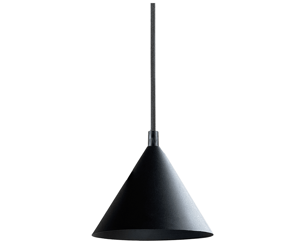 Tratt Micro Ø17 Zwart hanglamp Van Westal - Gemaakt van roestvrij staal met een zwarte poedercoating.