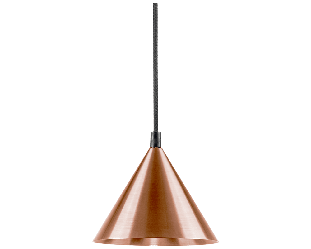 Tratt Micro Ø17 Ruw koper hanglamp Van Westal - Gemaakt van koper met een ruwe koperen afwerking en een transparante laklaag.