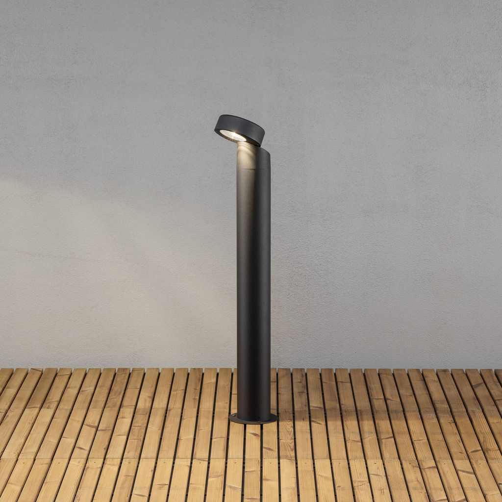 Vicenza 100cm Zwart lichtpaaltjes Van Konstsmide - Ideaal voor het verlichten van buitenomgevingen zoals paden, tuinen of opritten met energiezuinig licht.