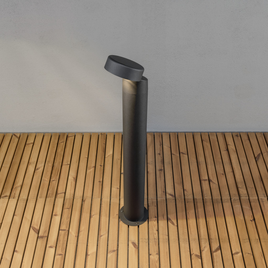 Vicenza 100cm Zwart lichtpaaltjes Van Konstsmide - Ideaal voor het verlichten van buitenomgevingen zoals paden, tuinen of opritten met energiezuinig licht.