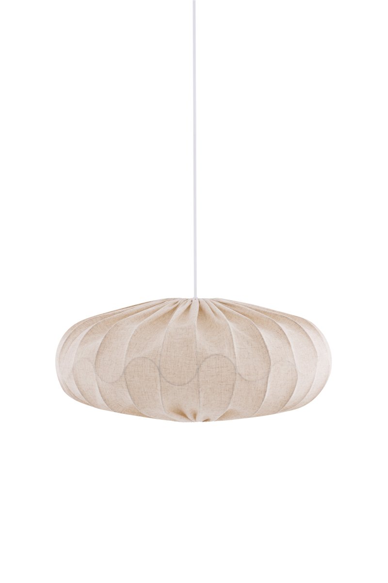 Bladverk Lampenkap Excl. Ophanging Ø50 Beige hanglamp Van Globen Lighting - Het metalen frame heeft de vorm van overlappende bladeren, wat een mooie structuur creëert en de kap zijn karakteristieke uitstraling geeft.