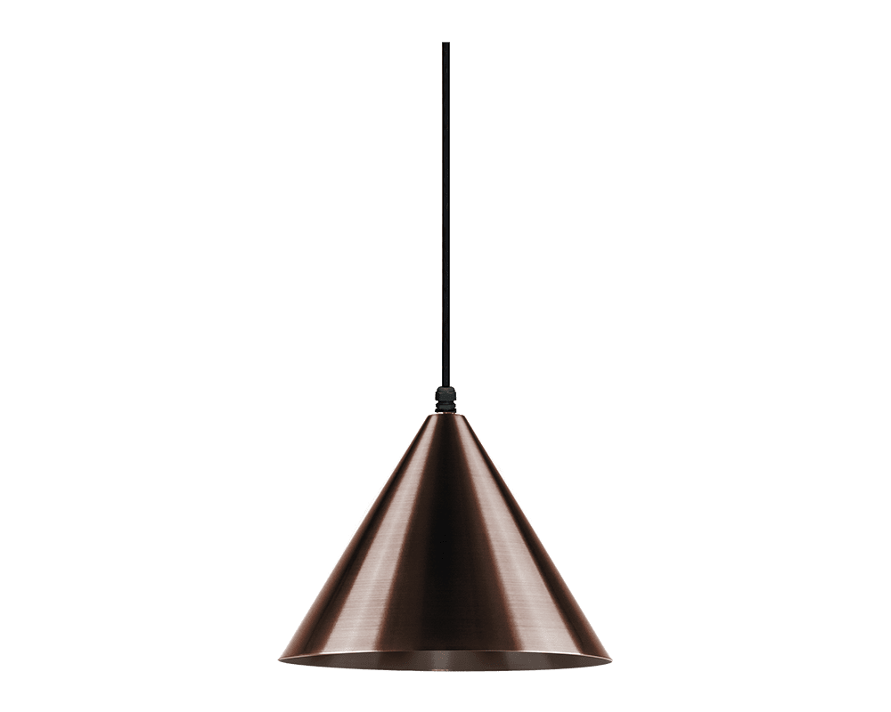 Tratt Ø25 IP44 Donker geoxideerd koper Van Westal - Met zijn klassieke vorm en exclusieve koperen afwerking is de lamp zowel een functionele lichtbron als een decoratief interieurdetail dat met de tijd prachtig veroudert.