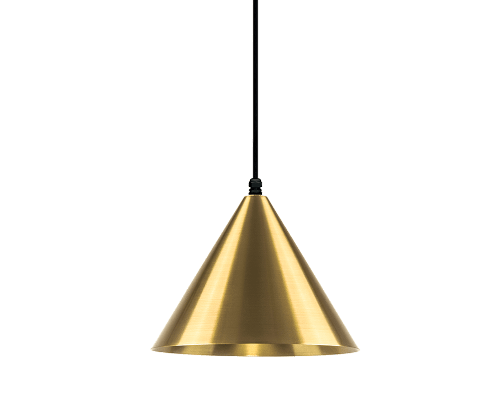 Tratt Ø25 IP44 Messing Van Westal - De lamp is ideaal voor serres, pergola's, buitenkeukens en andere beschutte buitenruimtes waar hij een warme en uitnodigende sfeer cre&euml;ert.