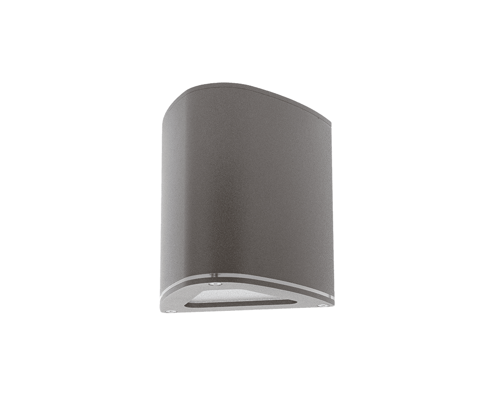Trius I Grijs buitenlamp Van Westal - Klimaatneutrale wandarmatuur in geëxtrudeerd aluminium met downlight.