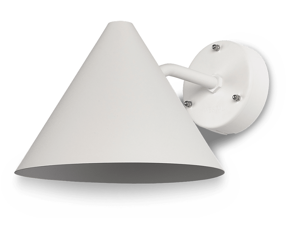 Tratt LED Wit buitenlamp Van Westal - Het achterpaneel is voorzien van twee in- en uitgangen en een snelkoppelaansluiting voor eenvoudige installatie.