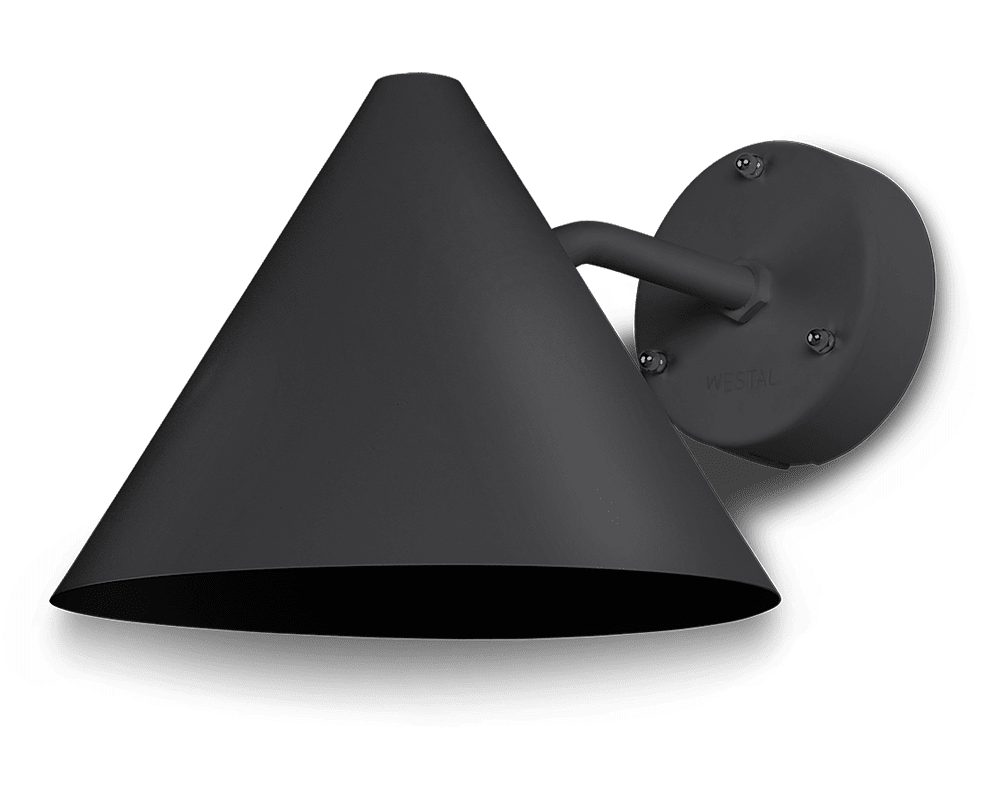 Tratt LED Zwart buitenlamp Van Westal - Het achterpaneel is voorzien van twee in- en uitgangen en een snelkoppelaansluiting voor eenvoudige installatie.