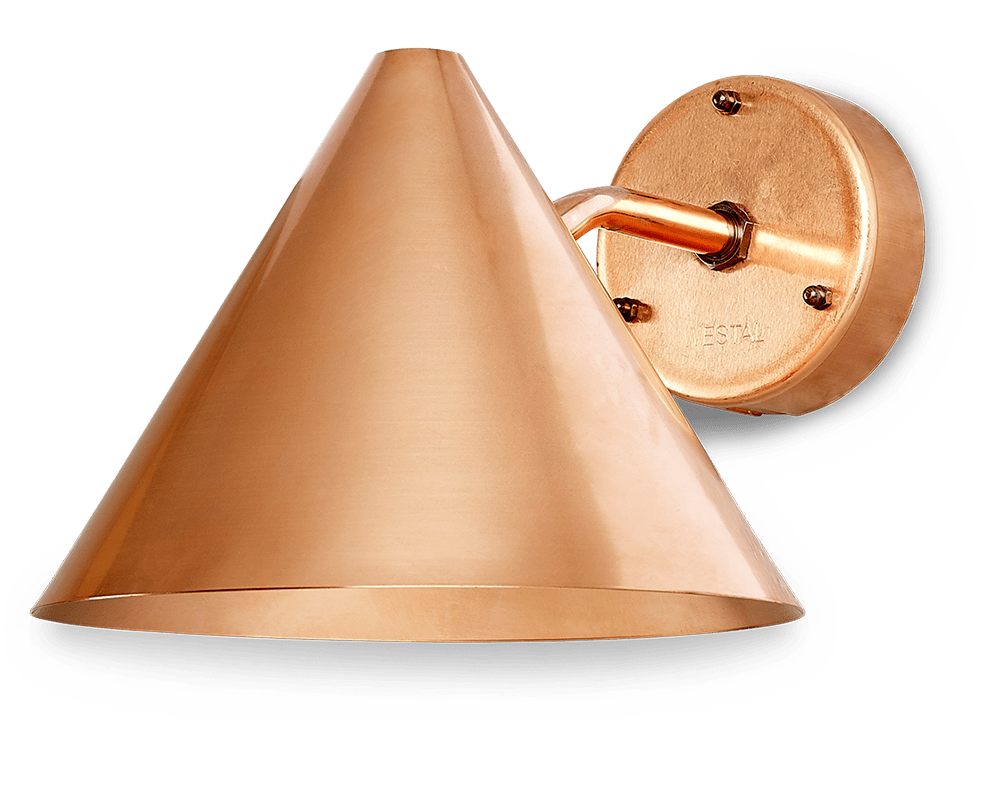 Tratt LED Ruw koper buitenlamp Van Westal - Het achterpaneel is voorzien van twee in- en uitgangen en een snelkoppelaansluiting voor eenvoudige installatie.