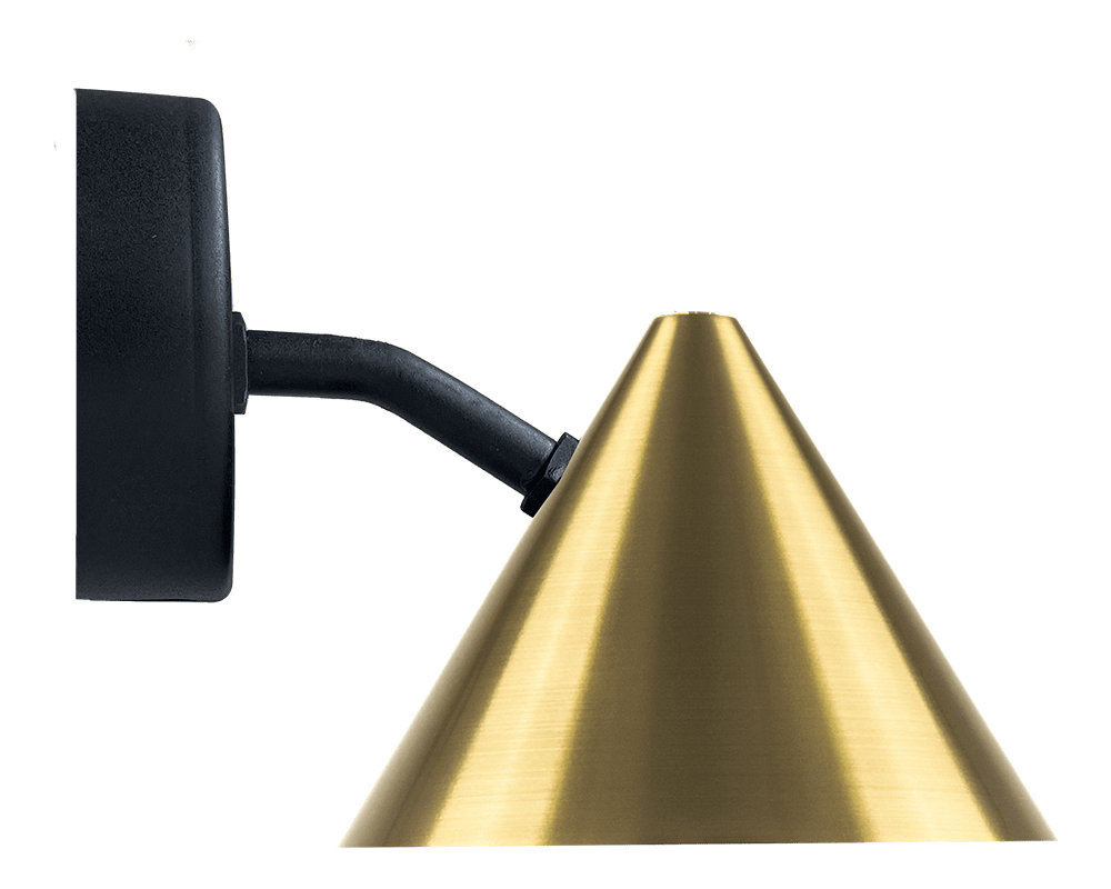 Tratt Micro LED Messing buitenlamp Van Westal - De Tratt micro LED is een stijlvolle en tijdloze wandlamp, een moderne interpretatie van de klassieke Tratt.