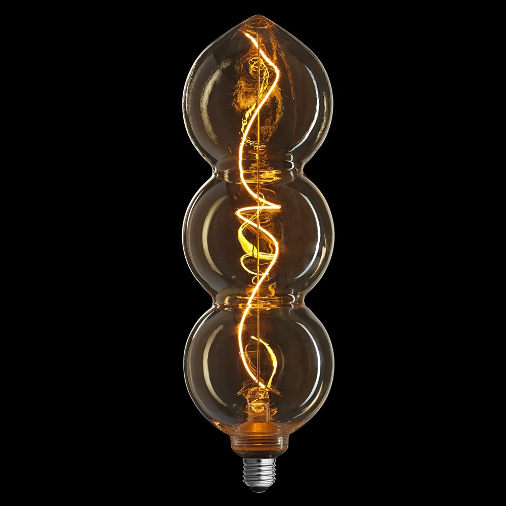 E27 4W 1800K 3-staps dimbaar Oranje Van Unison - TRIPLE gouden E27 lichtbron met een vermogen van 4W en een warm, zacht licht van 1800K biedt zowel een uniek design als sfeervolle verlichting.