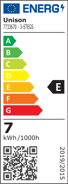 E27 7W 2700K 3-staps dimbaar Wit Van Unison - Dit is een HG globelamp met een diameter van 100 mm, een opaal afwerking en een E27 fitting.
