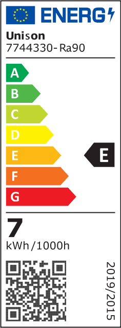 E27 7W 2700K 3-staps dimbaar Van Unison - E27 normale lichtbron van 7W met 2700K en 806lm.