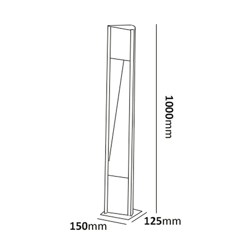 Trius 100cm Zwart lichtpaaltjes Van Westal - Dimbaar met een fase-aansnijdings- en fase-afsnijdingsdimmer.