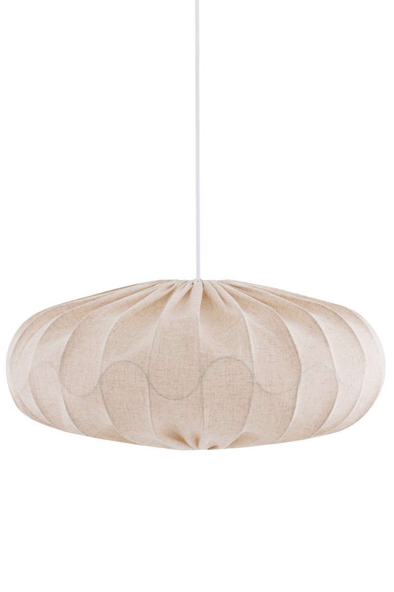 Bladverk Lampenkap Excl. Ophanging Ø70 Beige hanglamp Van Globen Lighting - Het metalen frame heeft de vorm van overlappende bladeren, wat een mooie structuur creëert en de kap zijn karakteristieke uitstraling geeft.