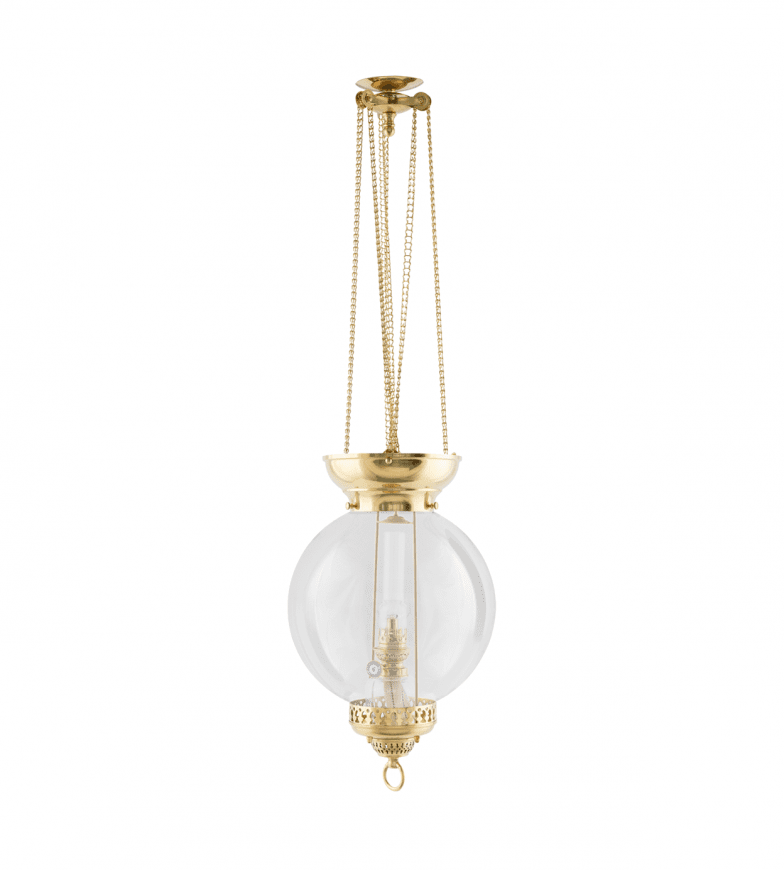 Moonlight-Style Pendant Lamp Messing Van Karlskrona lampfabrik - De lamp in de vorm van een mens is een klassieker voor op de veranda, in een prieel of in een rotstuin.