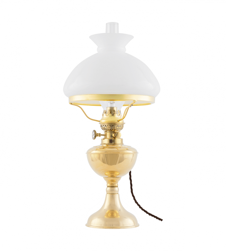 Arnö Elec 190 Messing Van Karlskrona lampfabrik - De opgegeven afmetingen zijn met de kap erop.