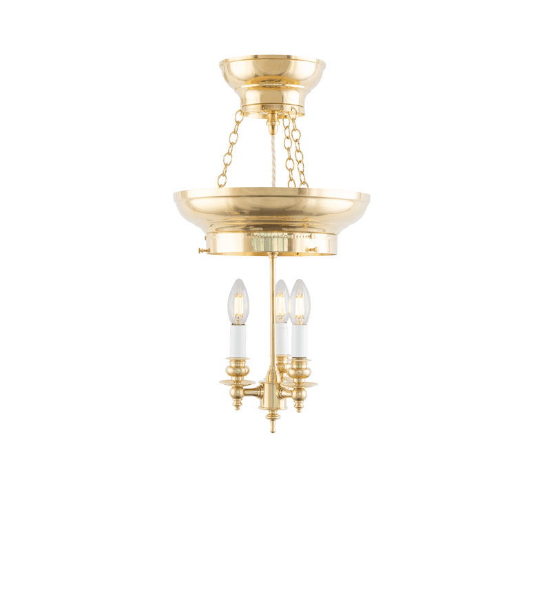 Rydberg Pendant Messing Van Karlskrona lampfabrik - met kogellager vanaf de zijkant, boor een gat in de messing rand.