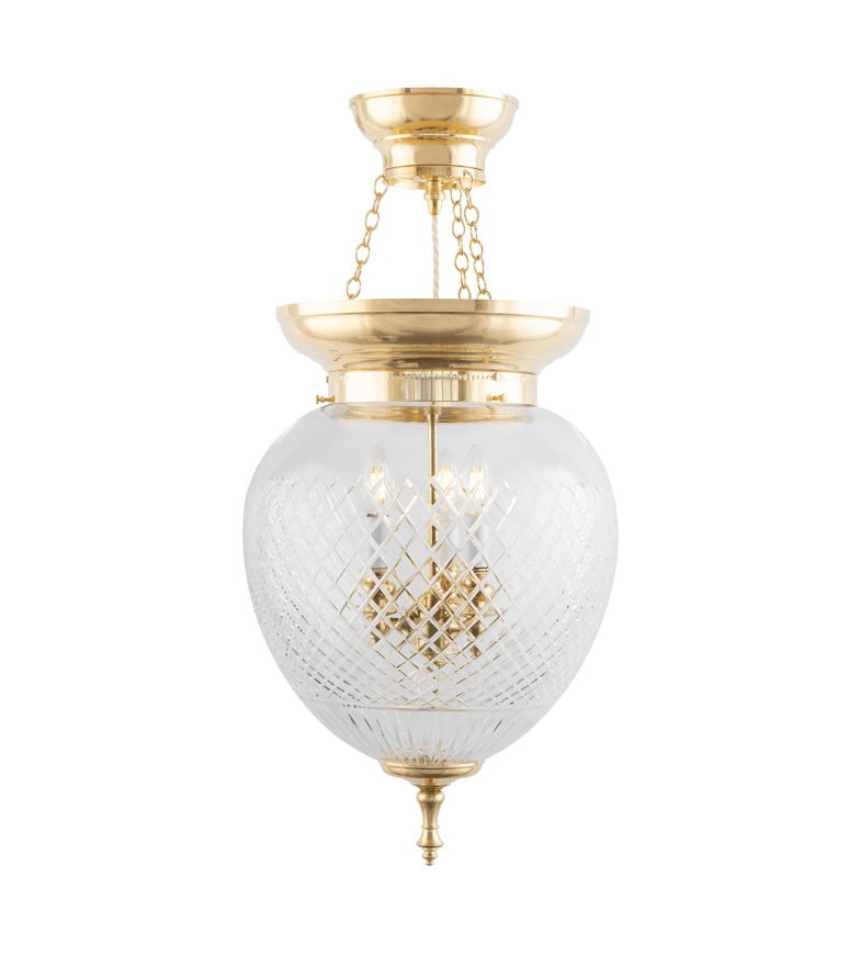 Rydberg Pendant Messing Van Karlskrona lampfabrik - met kogellager vanaf de zijkant, boor een gat in de messing rand.