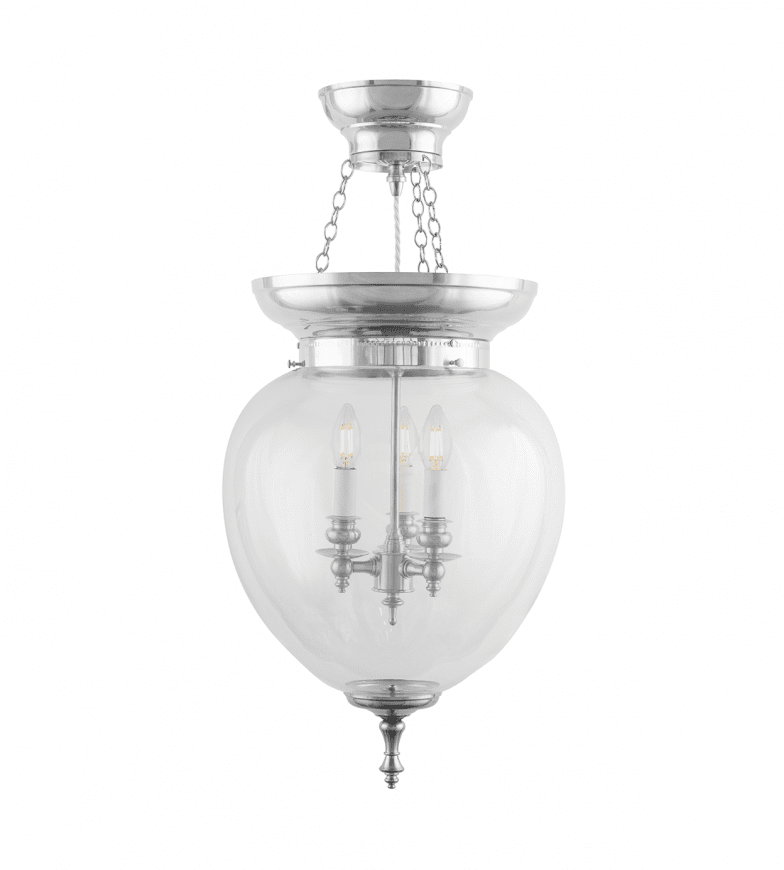 Rydberg Pendant Nikkel Van Karlskrona lampfabrik - met kogellager vanaf de zijkant, boor een gat in de messing rand.