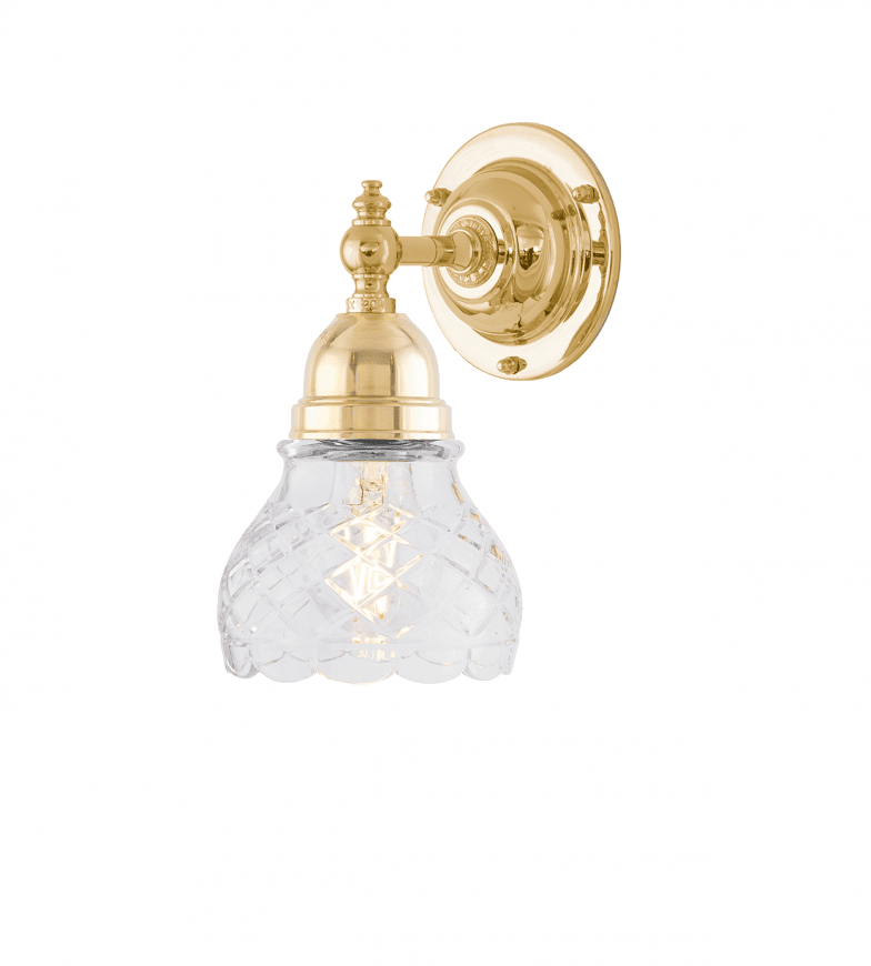 Adelborg Messing Van Karlskrona lampfabrik - F&ouml;r att g&aring; in med kuloledning kompletteras med en distansplatta.