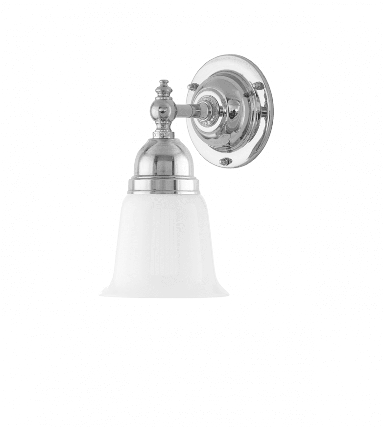 Adelborg Nikkel Van Karlskrona lampfabrik - F&ouml;r att g&aring; in med kuloledning kompletteras med en distansplatta.