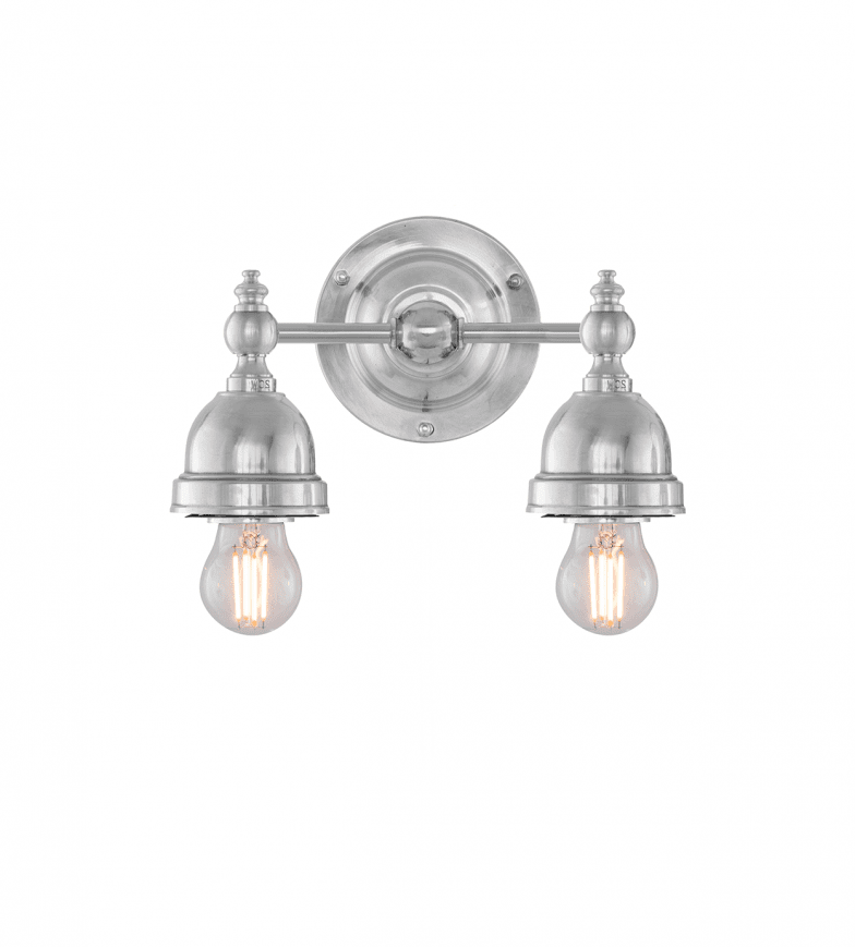 Bergman Nikkel Van Karlskrona lampfabrik - F&ouml;r att g&aring; in med kuloledning kompletteras med en distansplatta.