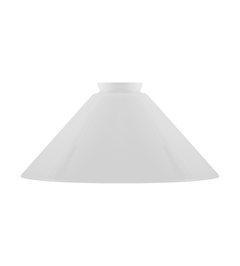 Tall Schoolhouse Glass Shade 60/250 Wit Van Karlskrona lampfabrik - Een klassieke "schoenmaker&auml;rm" waarvan de vorm hetzelfde is gebleven sinds de eerste elektrische hanglampen met snoer op de markt kwamen.