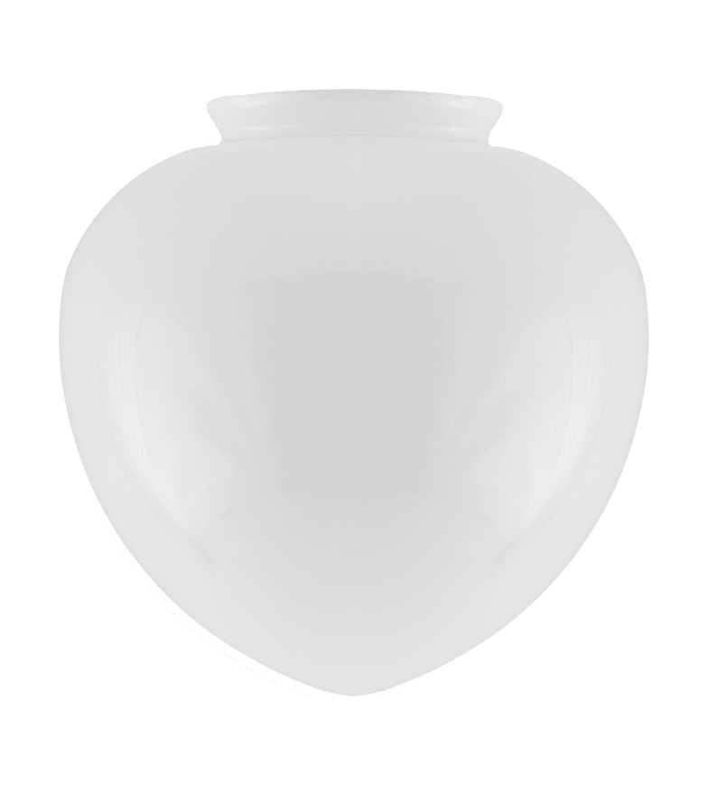 Teardrop Glass Shade 100/190 Wit Van Karlskrona lampfabrik - Gesloten witte koepels werden voor het eerst gebruikelijk in de jaren twintig.