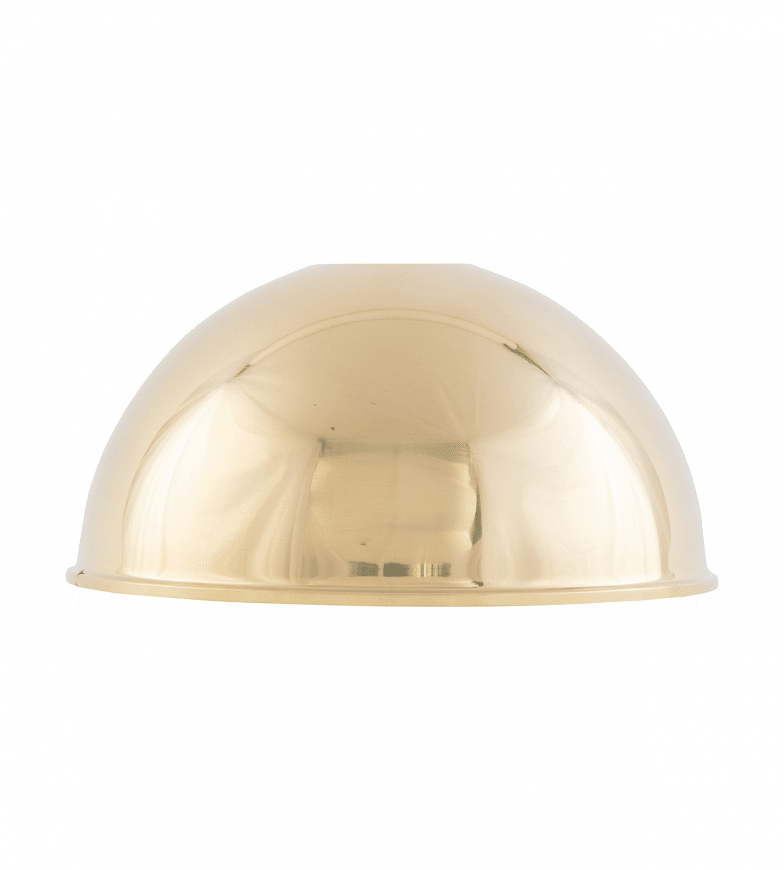 Brass Shade 180 Messing Van Karlskrona lampfabrik - Metalen kap van gedraaid messing met een gat van 42 mm in het midden - geschikt voor lampen met een bevestigde ring.