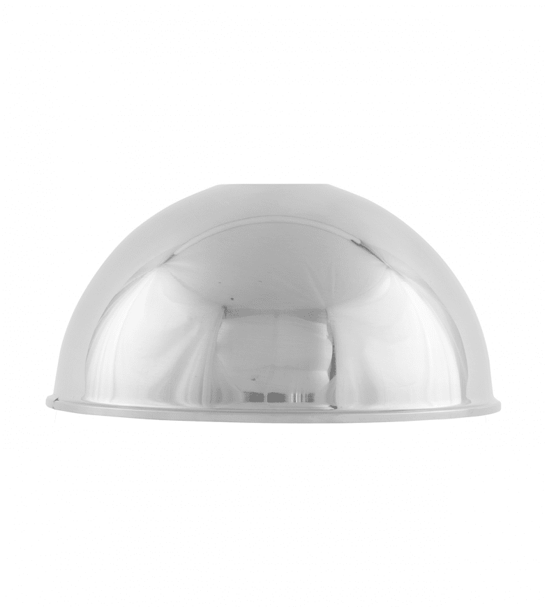 Brass Shade 180 Nikkel Van Karlskrona lampfabrik - Metalen kap van gedraaid messing met een gat van 42 mm in het midden - geschikt voor lampen met een bevestigde ring.