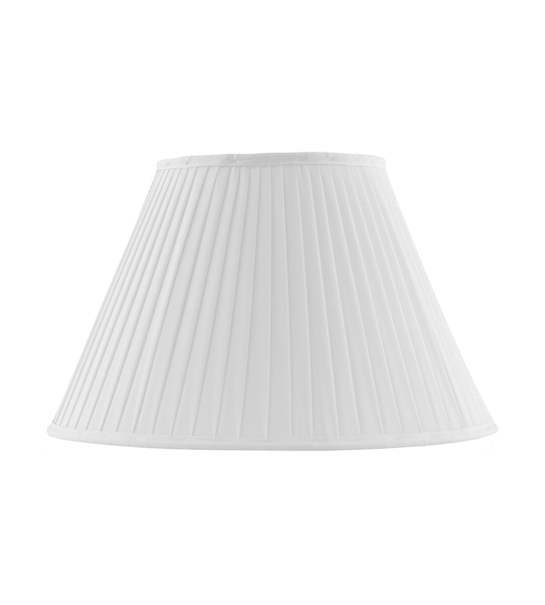 Fabric Lamp Shade 300 Wit Van Karlskrona lampfabrik - Klassieke textielklep van geplooid katoen met een ringzoom voor eenvoudige bevestiging.