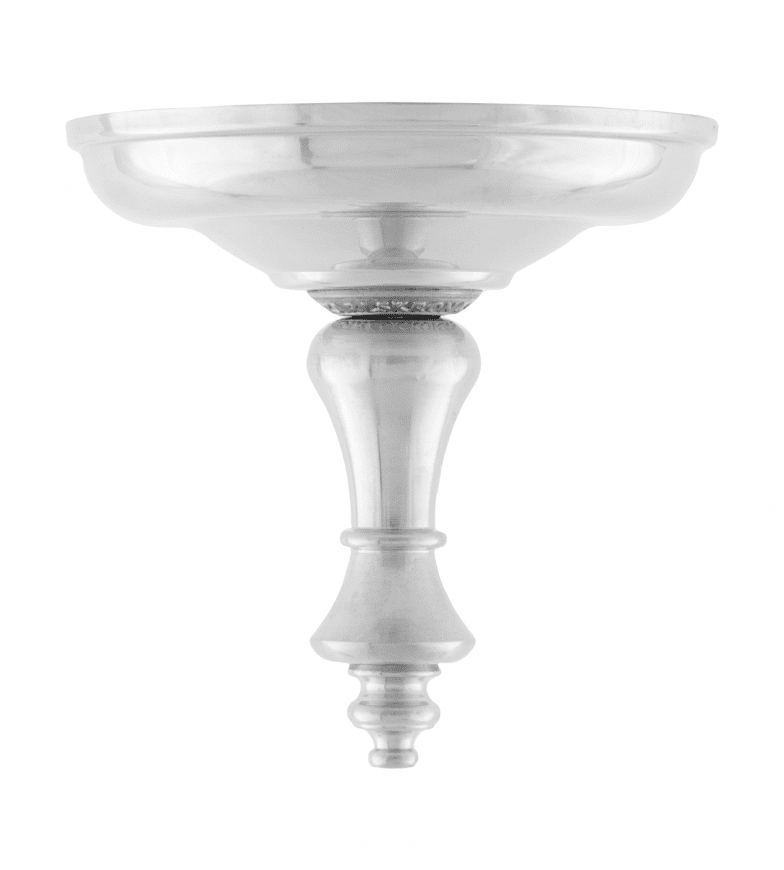 Big Shade Cap Finial Nikkel Van Karlskrona lampfabrik - 