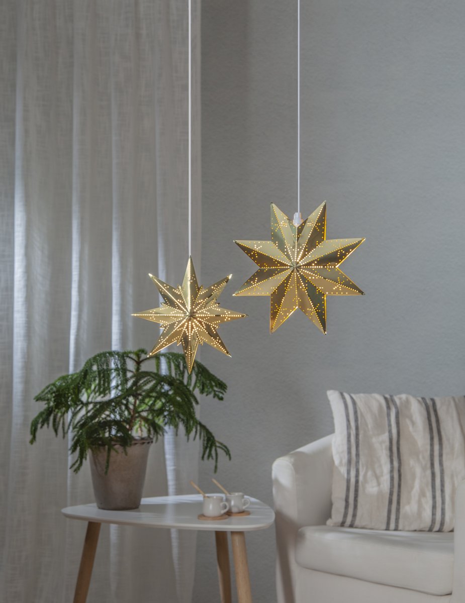 Mini Ø25 Messing Van Star Trading - Prachtige Adventster die een heerlijke kerstsfeer in huis brengt.