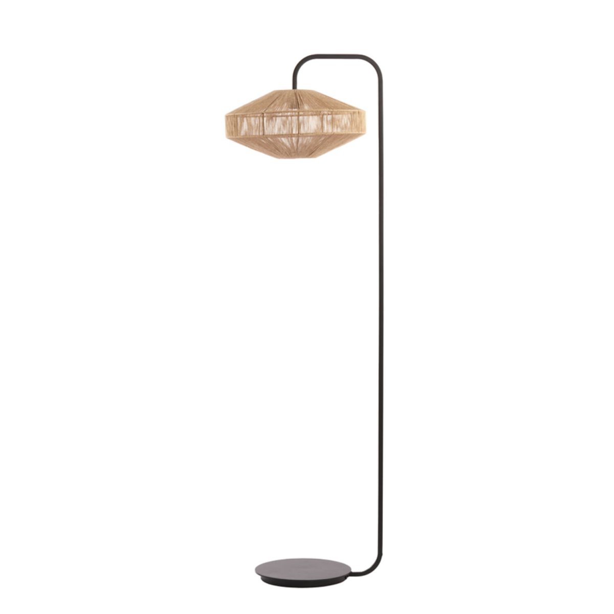 Lyra Natuur vloerlamp Van Light & Living - Lyra is een op de natuur geïnspireerde staande lamp met een kap omwikkeld met gedraaide katoenen draad, wat zorgt voor een zachte en aangename lichtverdeling.