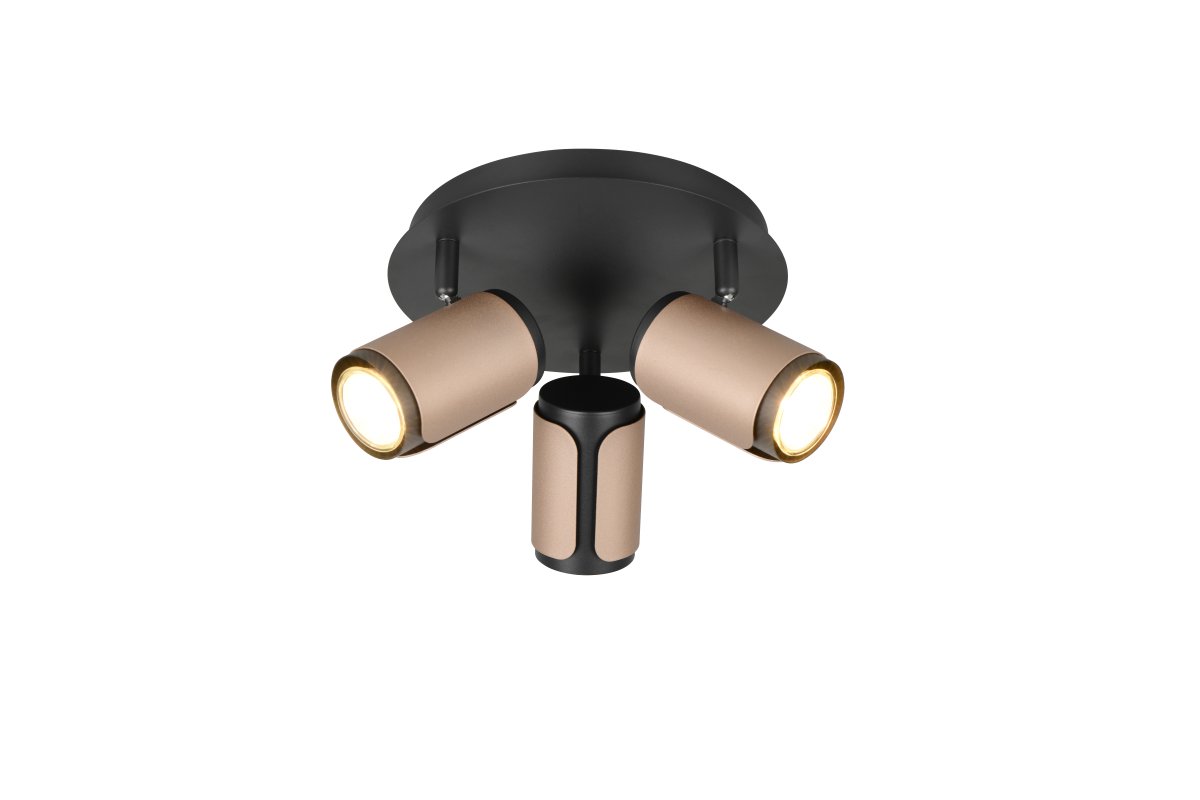 Gillan 3 Lichtbruin spot Van Trio Lighting - 