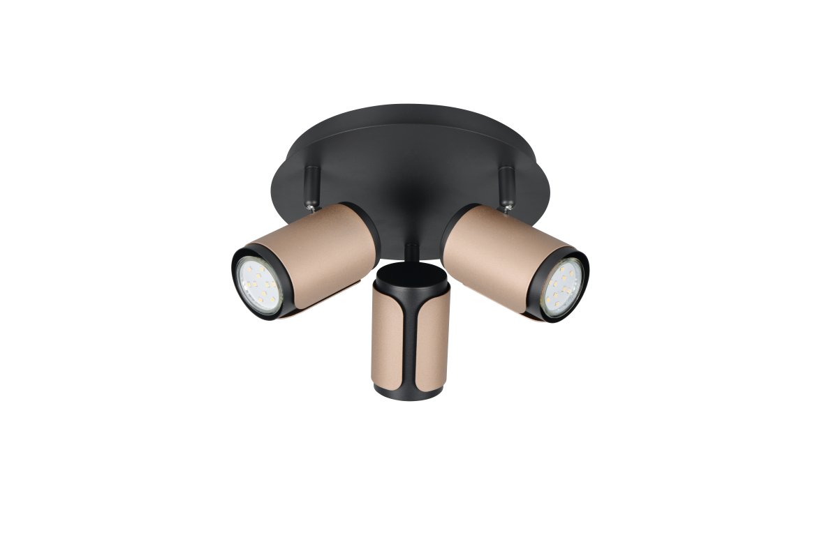 Gillan 3 Lichtbruin spot Van Trio Lighting - 