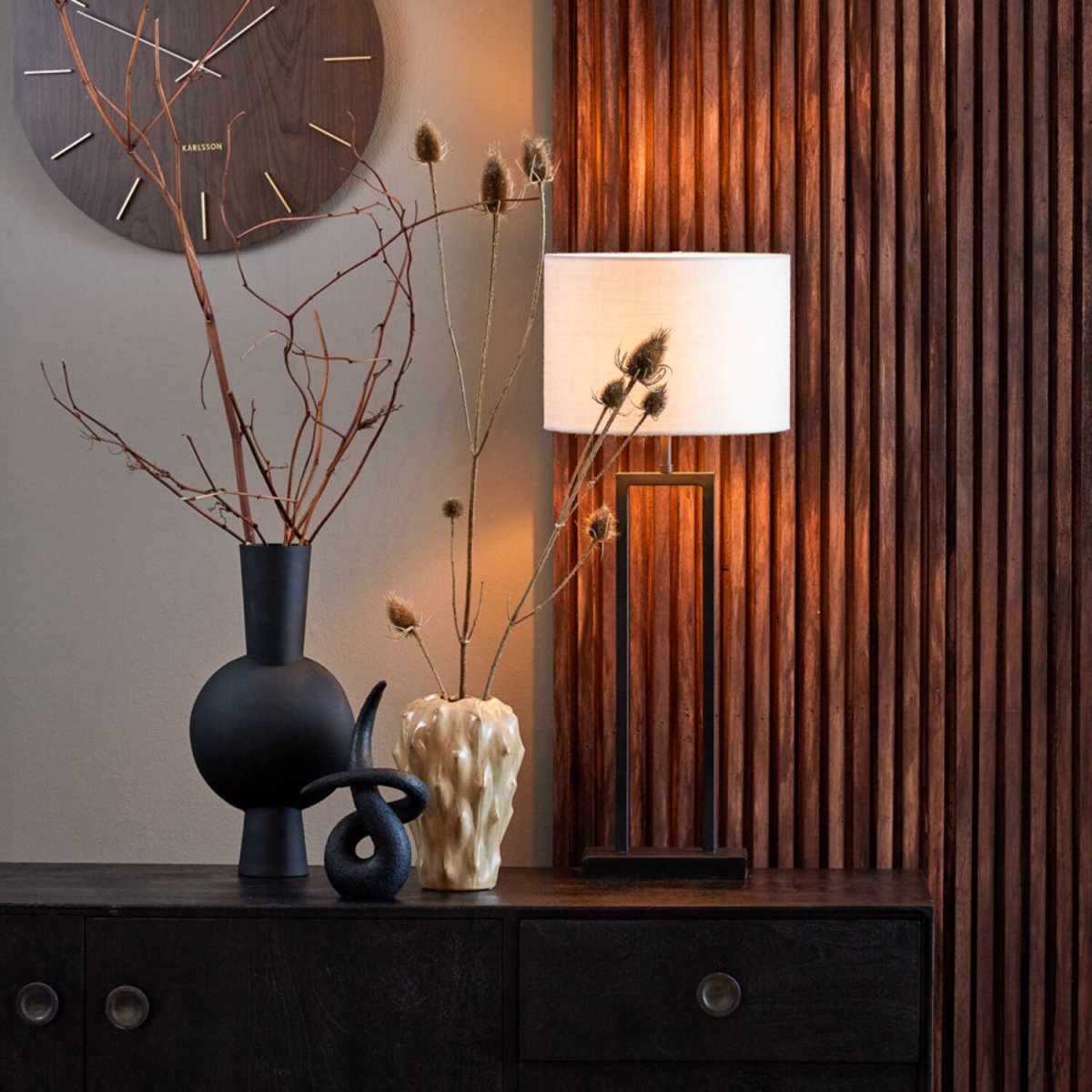 Shiva 55cm Zwart lampenvoet Van Light & Living - 