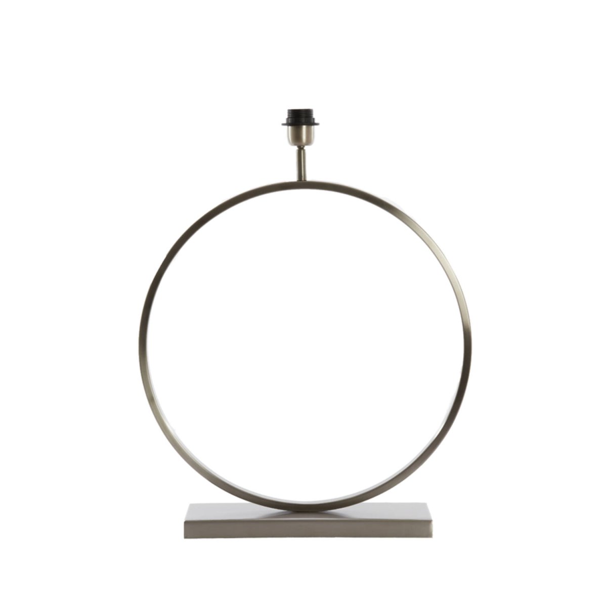 Liva 62cm Zilver lampenvoet Van Light & Living - Het stijlvolle ronde ontwerp geeft de lampvoet een verfijnde en tijdloze uitstraling, perfect om een luxe sfeer in huis te creëren.