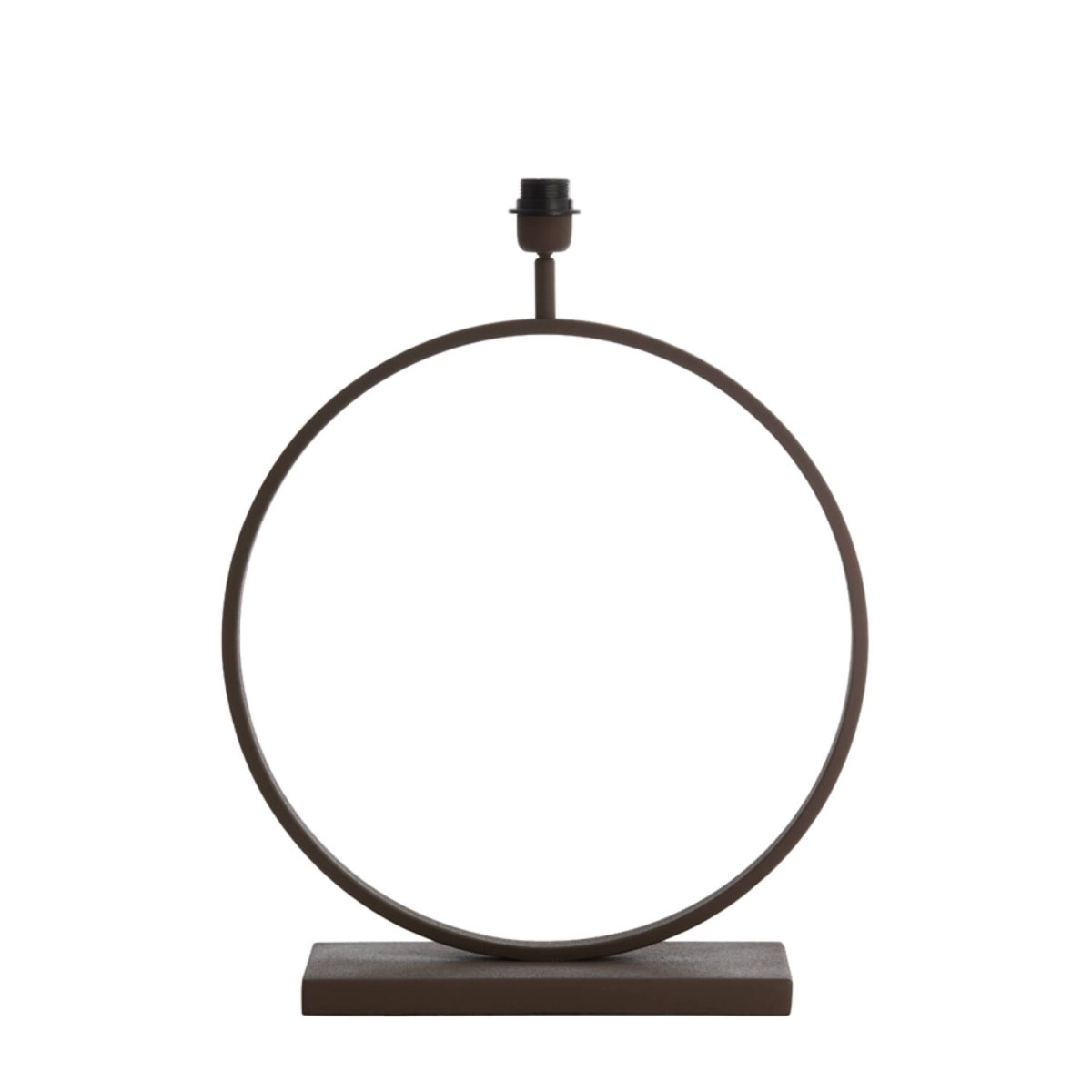 Liva 64cm Bruin lampenvoet Van Light & Living - De ronde vorm en bruine afwerking geven de lampvoet een stijlvolle en verfijnde uitstraling.